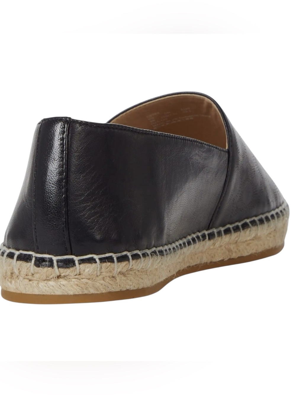 Coach Carley Espadrille Leather Black Women Size 9.5 Designer Slip On Flats Shoe - Picture 4 of 4